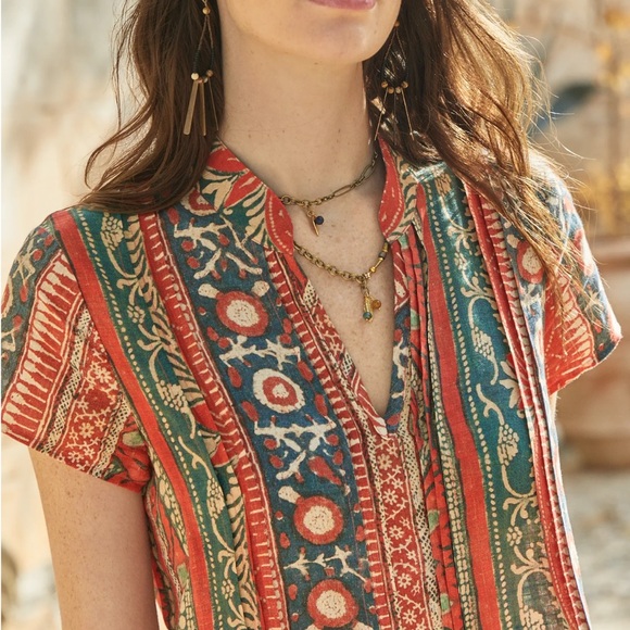 NWT Peruvian Connection Linen Tamarind Dress - Picture 3 of 11